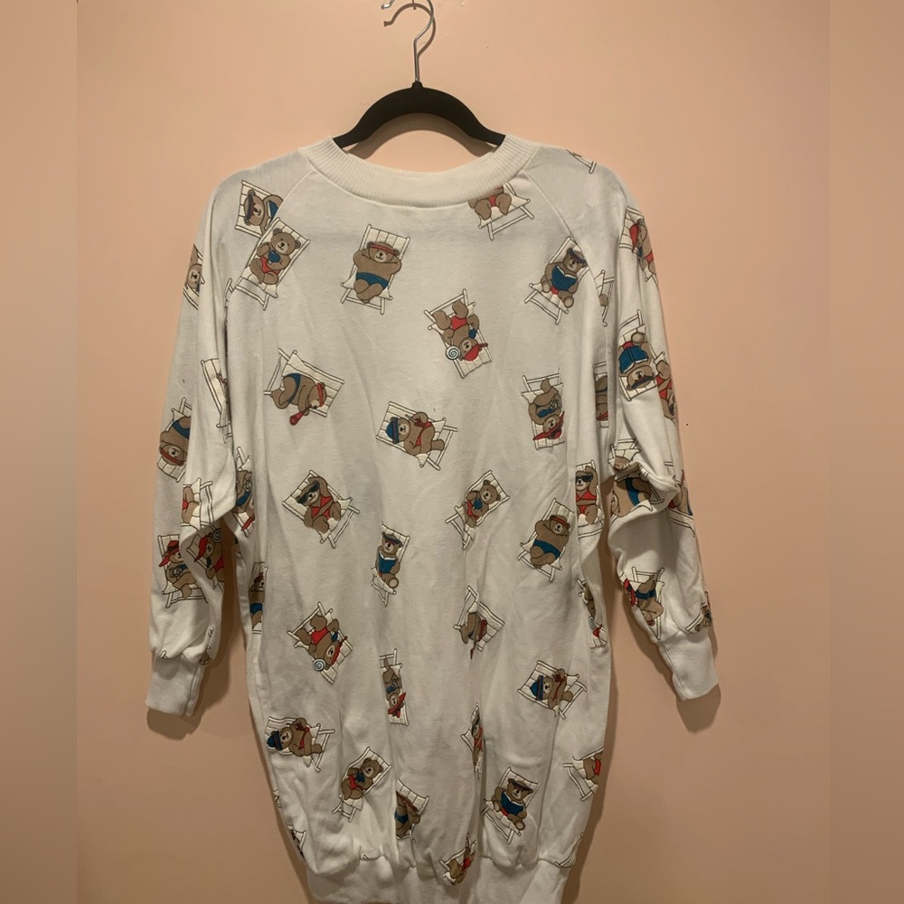 Vintage Kittens Brand Teddybears Graphic Oversized Sweatshirt One Size